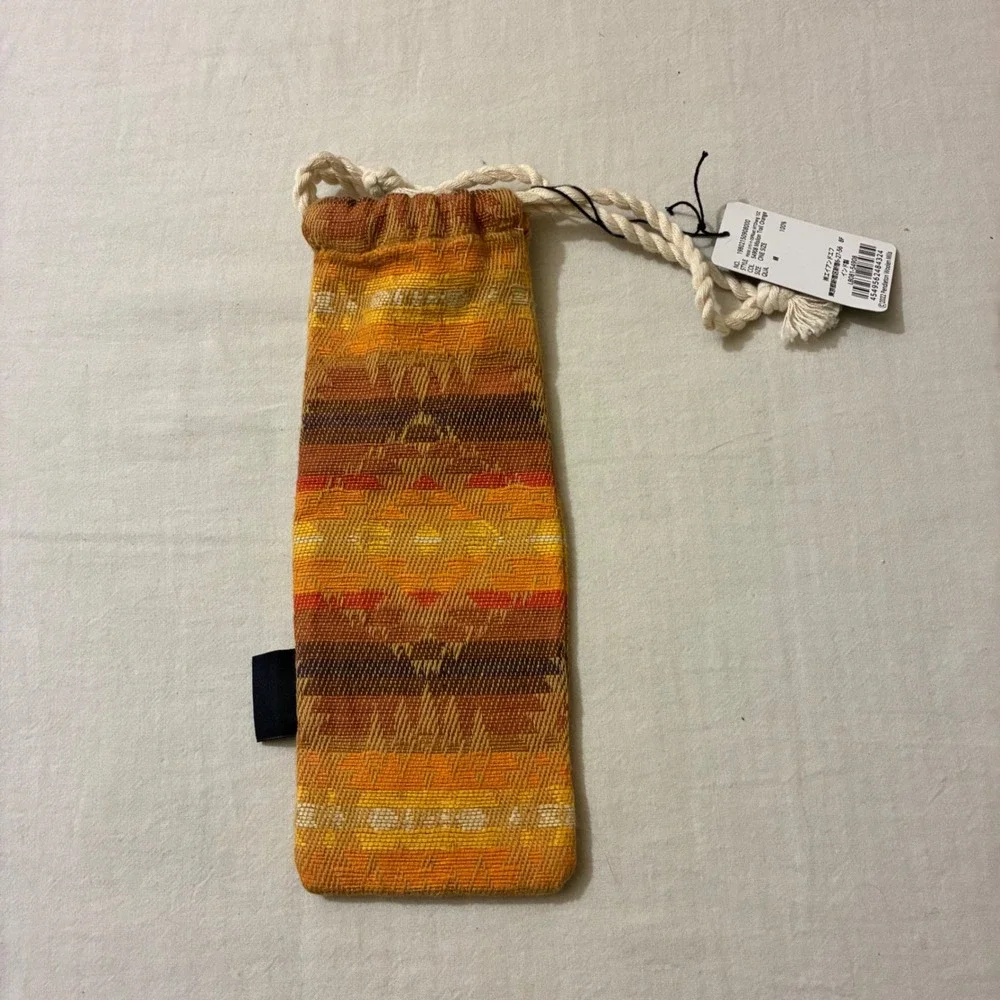 Pendleton Mission Trails Orange‎ Woven Drawstring Pouch Bag NEW